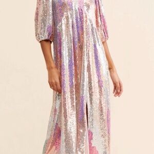 Saltwater LUXE Sequin Dress in Pink and Silver